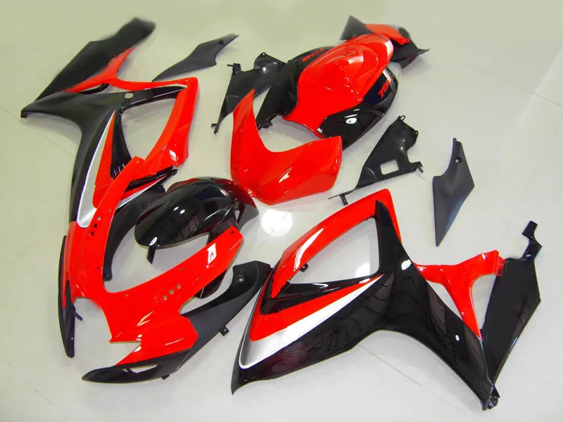 Мотоцикл обтекатель комплект для SUZUKI GSXR600 750 K6 06 07 GSXR 600 GSXR750 2006 2007 ABS красно-черные обтекатели комплект+ подарки SB10