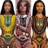 Sexy Women Ethnic Floral Swimsuit African Bathing Suit High Waist Printed Cover Up Bikini Set Bathers Swimwear Beachwear ► Photo 1/6