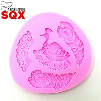 

Peacock 3D Silicone Fondant Mold Cake tools kitchen supplies cooking Decorating Kitchen accessories SQ15278