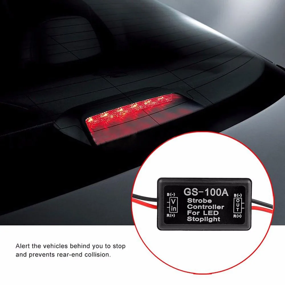 

Motorcycle Tail Brake Stop Led Turn Signal Light Strip Flash Strobe Box Controller Module Flasher For LED Tail Brake Stop Light
