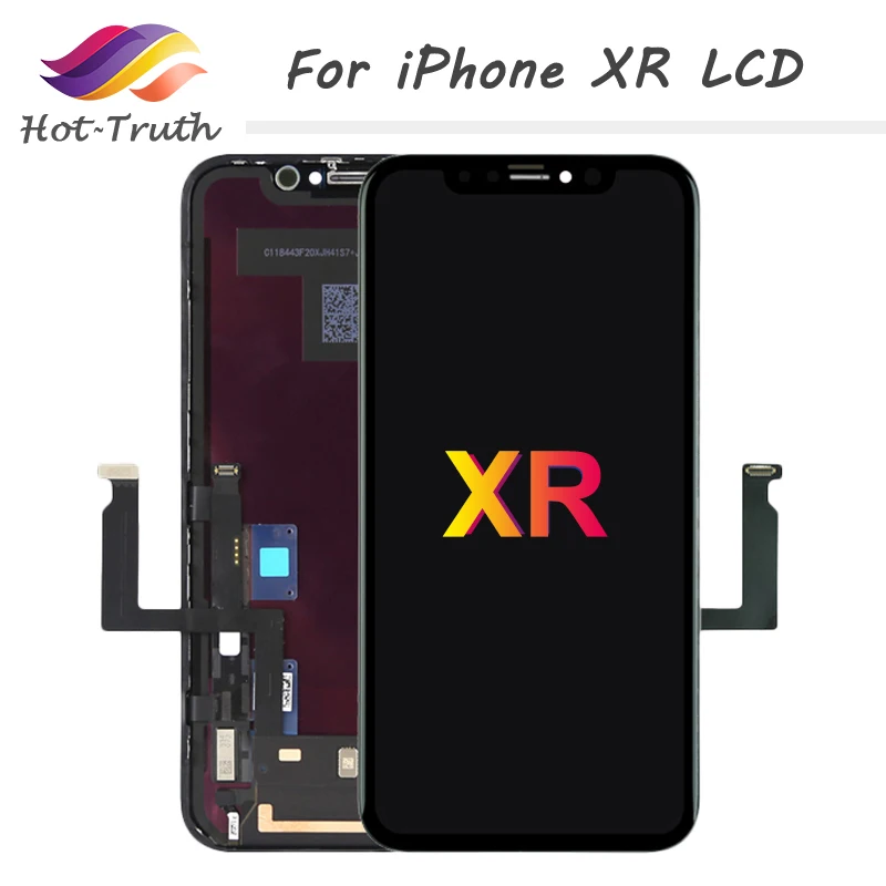 ЖК экран 6 1 дюйма для Apple iPhone XR с дигитайзером в сборе и рамкой сменный черный цвет