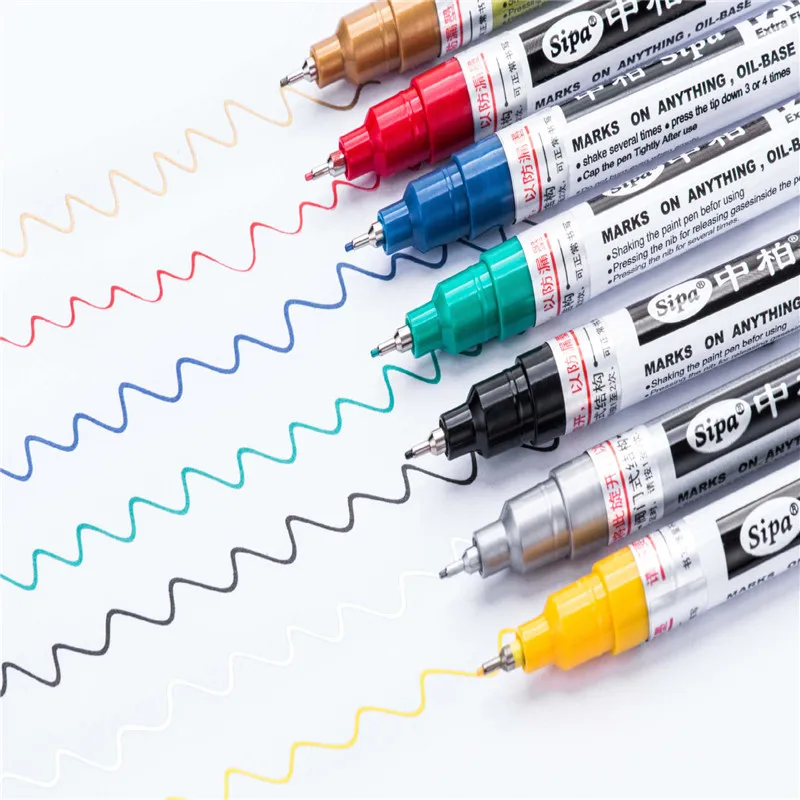 

art Universal 0.7mm Extra Fine Point Permanent Paint Metallic Marker Pen school suplies writing tools office business accessory