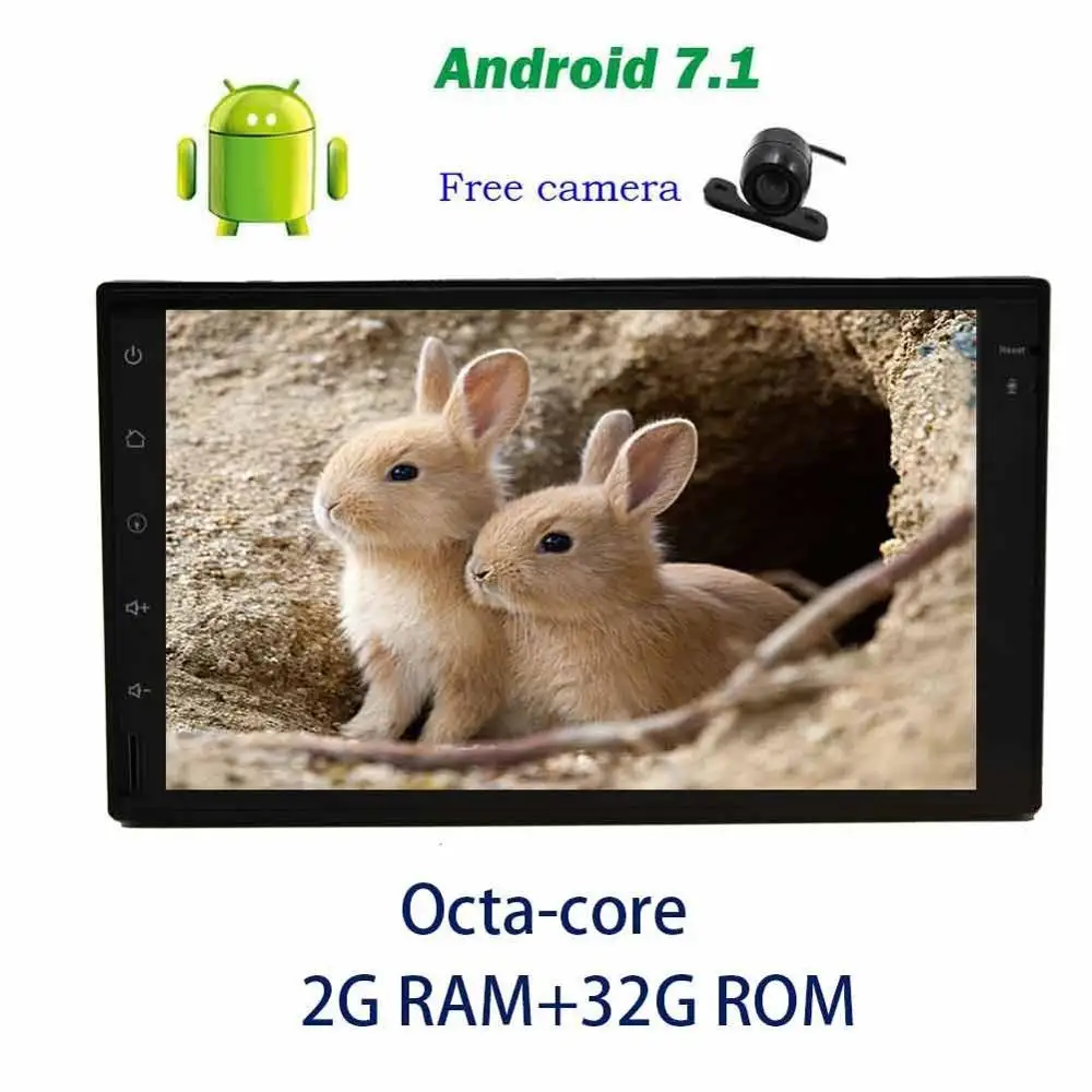 Rearview camera Android 7 1 no DVD car PC 2 din Car Stereo autoradio GPS Navigation