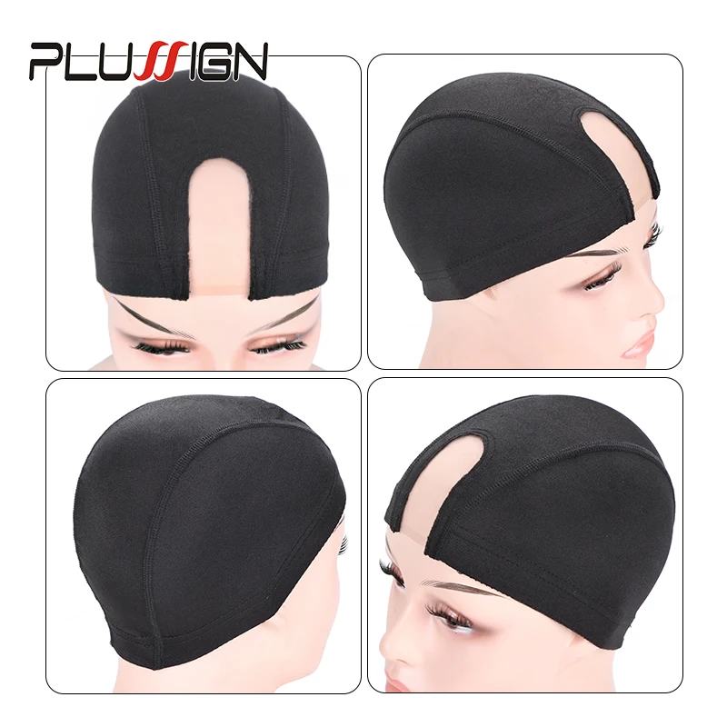 Small Medium Large Size U Part Dome Mesh Cap Strechable Wave Cap Hairnet Mono Lace Caps Plussign Dome Cap For Wig Making 1Pcs