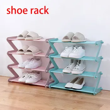 

vanzlife Creative simple z-shaped shoe rack Home living room simple assembly non-woven rack multi-layer storage shoe rack