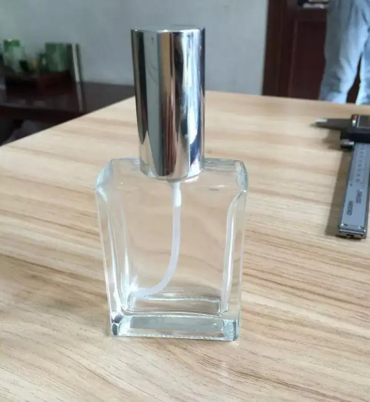 

Wholesale 30ML transparent flat square perfume glass cosmetic spray bottles 100pcs/lot