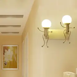 Гладить Mordern настенный светильник Крытый спальня бра декоративные светильники творческий простой стиль для ванная комната гостиная