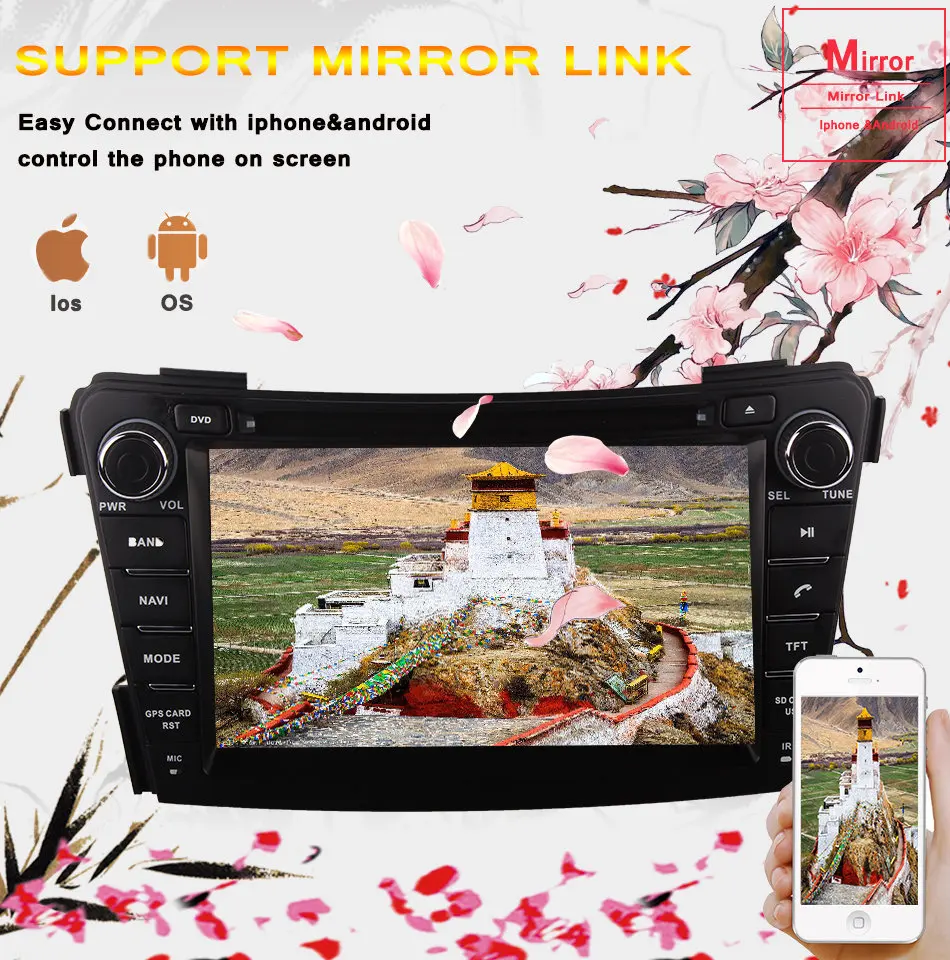 Автомобильный dvd видеоплеер с gps android 10 0 4 Гб ОЗУ аудио ПК медиа блок 4G Wi Fi для Hyundai I40