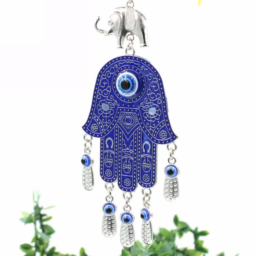 JX-LCLYL Turkish Blue Evil Eye Hamsa Hand Amulet Wall Protection Hanging Cars Home Decor