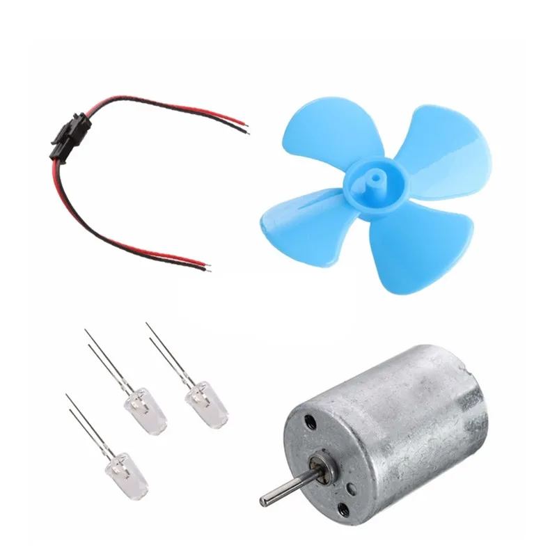 

Wind Turbine Generator DIY Kit Alternator Mini Wind Generator Micro Motor+Diode Plug Four Blue Leaf Paddle