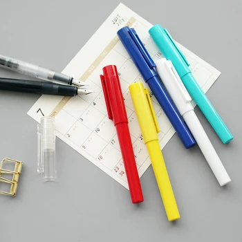 

Kaco Premium Plastic Fountain Pens EF Nib 0.38mm F Nib 0.5mm for Choose Ink Pen with Environment PP Box School Office Supplies