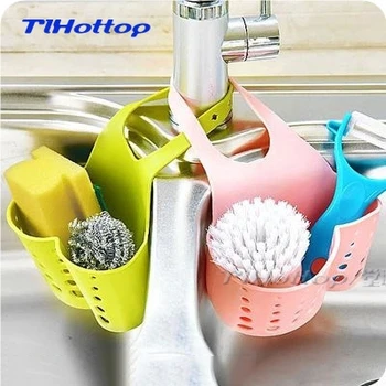 

Portable Kitchen Hanging Drain Basket Bath Gadget Storage Bag Organizer