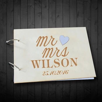 

Personalized Wedding Signature Guestbook Custom Last Name and Dates Unique Engagement Photo Album Wedding Decorations Sign Book