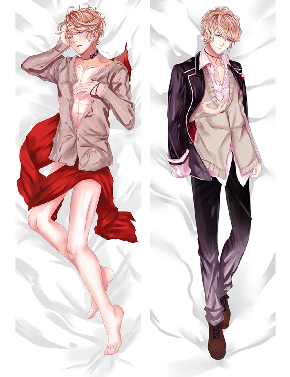 

Anime DIABOLIK LOVERS character cool boy Sakamaki Ayato & Laito & Sakamaki Shu Dakimakura pillow cover hugging body pillowcase