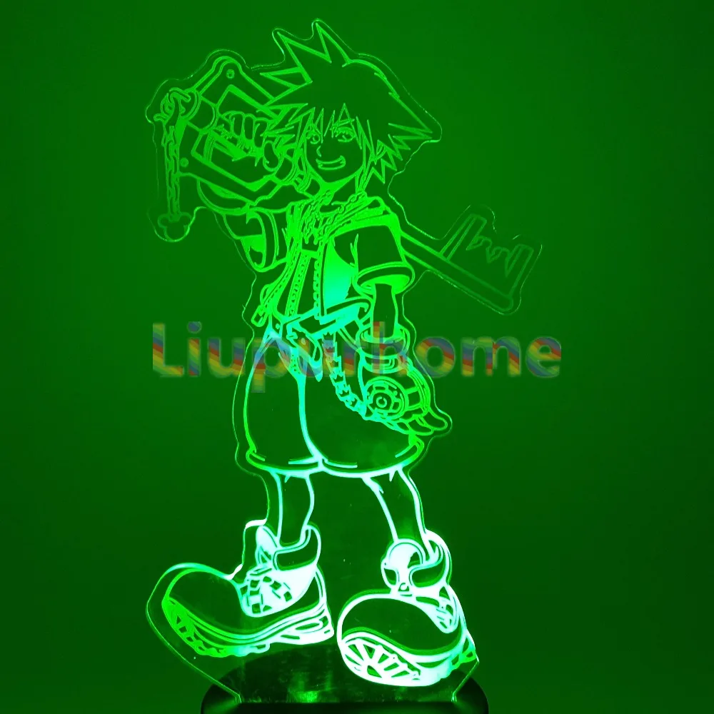 Kingdom Hearts Sora 3D Visual Illusion LED Changing Night lights Desk