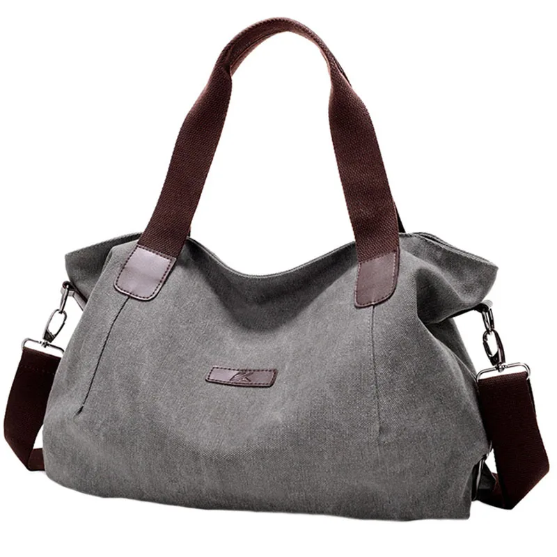 

FGGS-Kvky Large Capacity Women'S Canvas Handbag Casual Canvas Shoulder Bags Vintage Crossbody Messenger Bags Female Tote Bags