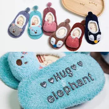 

PUDCOCO Newest Newborn Baby Kids Boy Girl Toddler Anti Slip Shoes Cartoon Slipper Floor Warm Casual Winter Socks