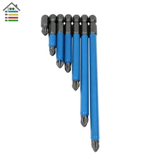 New 7PCS PH2 Anti Slip For Electric Screwdriver Bit Set Bits Hex Shank 25mm 50mm 65mm 70mm 90mm 127mm 150mm DIY Accessories