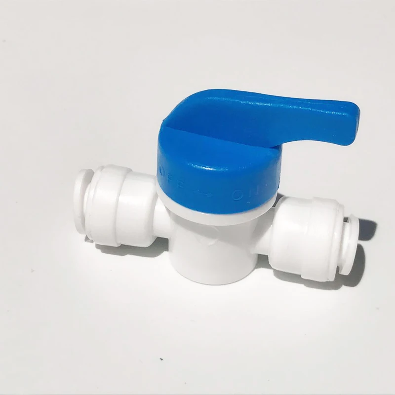 

Straight OD Tube Ball Valve Water Control Quick Connect Fitting 1/4 inch by 1/4 inch OD Valve Start RO Water System Set of 5