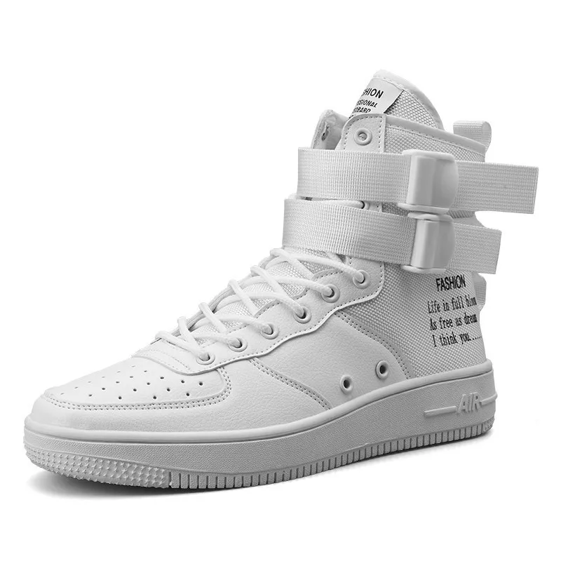 Günstig Casual Schuhe Männer 2020 Neue Weiß männer Turnschuhe Herbst Red Schuhe Armee Stiefel Lace Up Wohnungen Atmungs Mode Hüfte hop Männer Schuhe