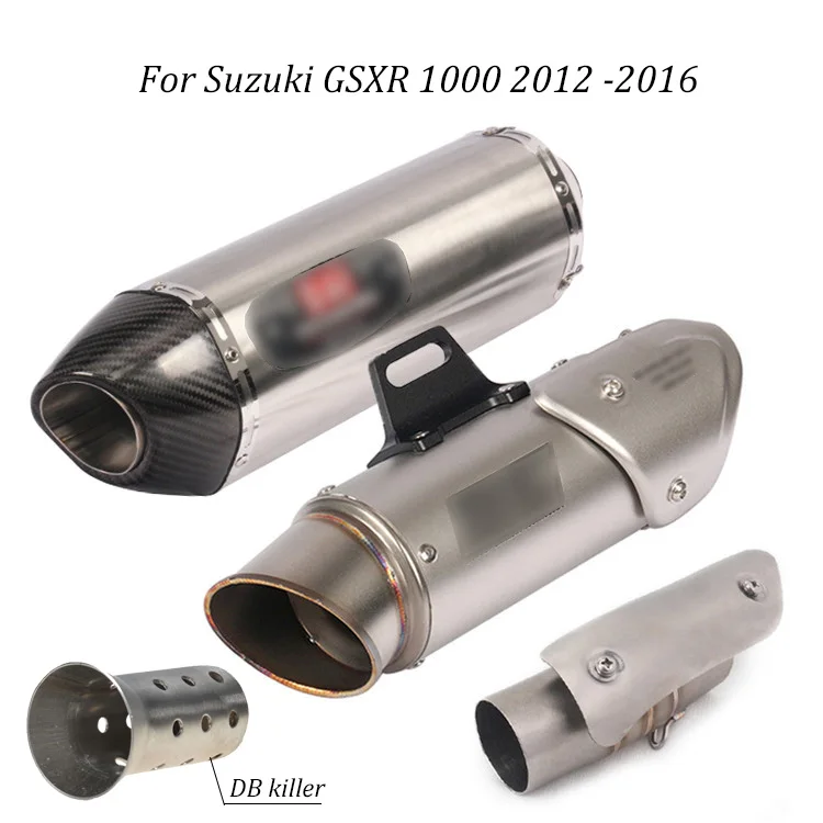 

Motorcycle Exhaust Muffler Middle Link Pipe With Heat Shield System For Suzuki GSXR 1000 2012 2013 2014 2015 2016 Year GSXR1000
