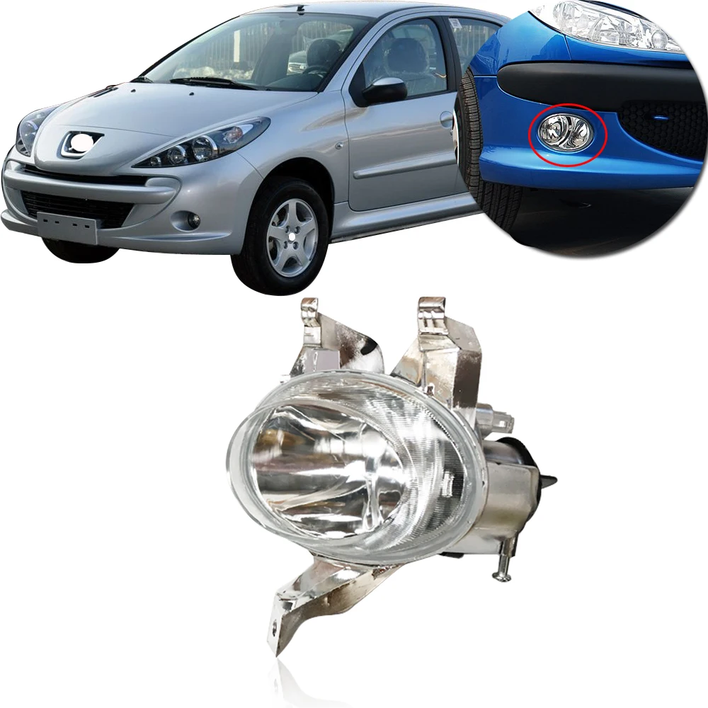 

CAPQX High Quanlity Front bumper fog light For Peugeot 206 1998-2005-2008 Driving light Replacement Fog Lamp 6204T2 / 6205T1
