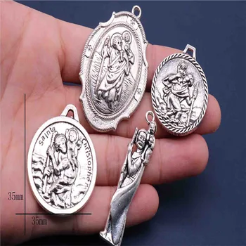 

20 Pieces / Teamer St St. Christopher Medal Medal Saint Christopher Medal Key Medal Holder Religious Charm