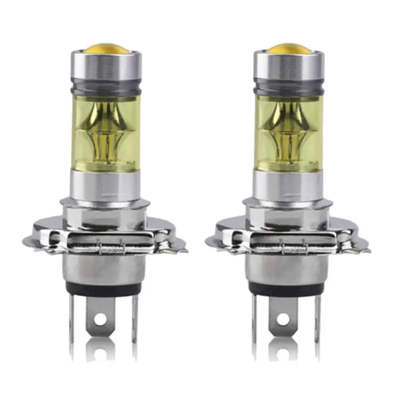 2PC H7 2323 LED 100W Fog Driving light HID yellow 4300K Bulbs DRL