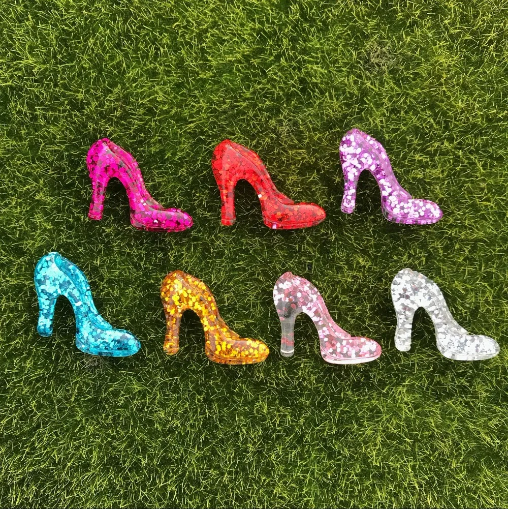 

32*32mm 10pcs/lot flatback resin High heels mix colors resin cabochons
