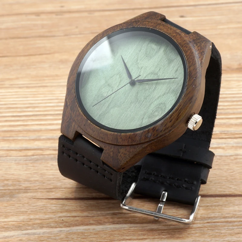 BOBO BIRD V-F04 Natural Minimalism Luxury Simplicity Bamboo Wooden Watches for Men Leather Quartz Watch as Mens Gift