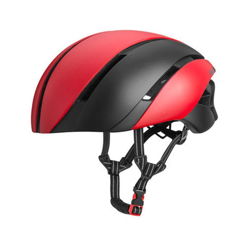Новейший MTB велосипедный шлем для мужчин и женщин 57-62 см Сверхлегкий светоотражающий дизайн велосипедный защитный шлем Велосипедное оборудование - Цвет: Black red