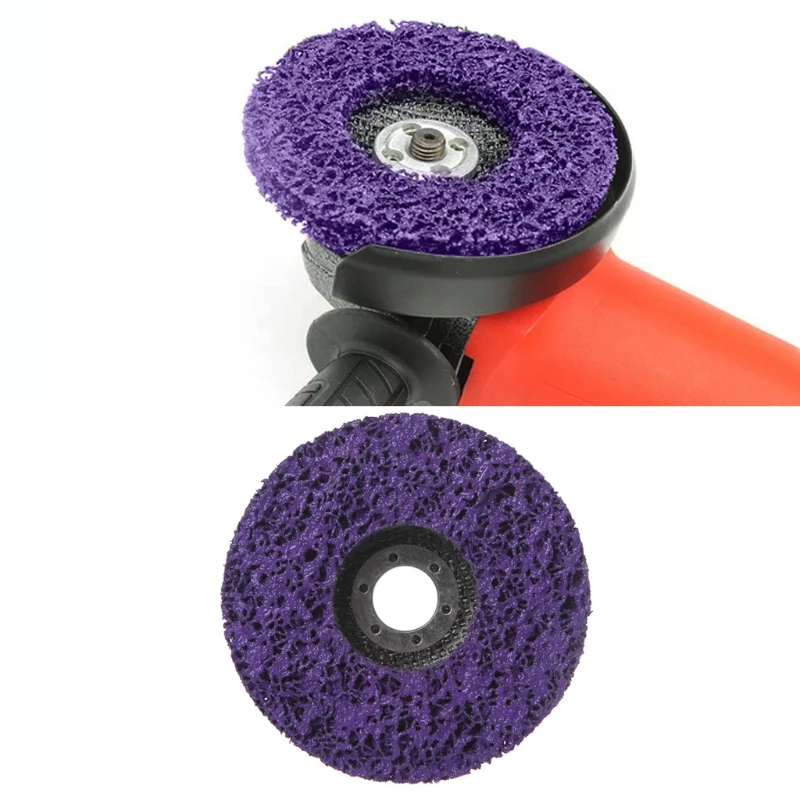 

125mm Poly Strip Disc Abrasive Wheel Paint Rust Removal Clean For Angle Grinder