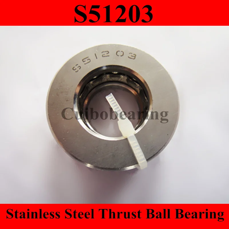 

Stainless steel thrust ball bearing S51203 17x35x12mm 17*35*12mm