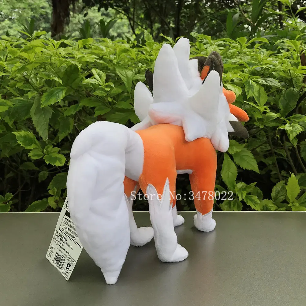 24cm Pokemon Center Go Dusk Lycanroc Plush Toy Cuddly Rugarugan