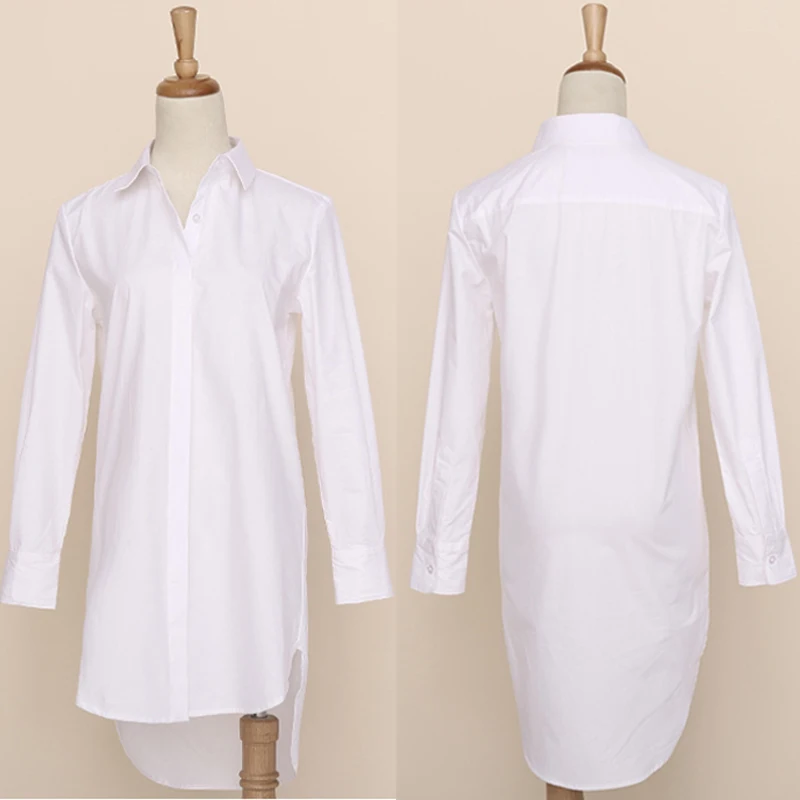 

B1238 Han edition spring and autumn period and women's 2019 big size loose women leisure long-sleeved shirt cheap wholesale