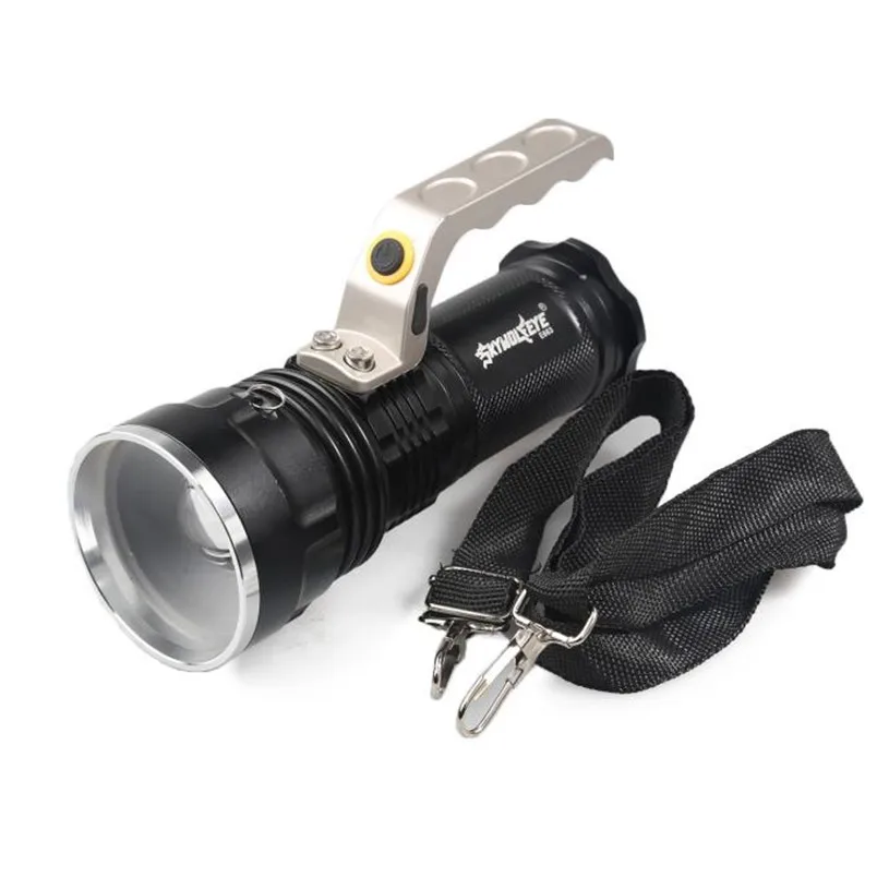 

Rechargeable Police Tactical LED Flashlight Torch Handheld Lamp fishing hunting 18650 battery warm whtie Free Shipping #NN23