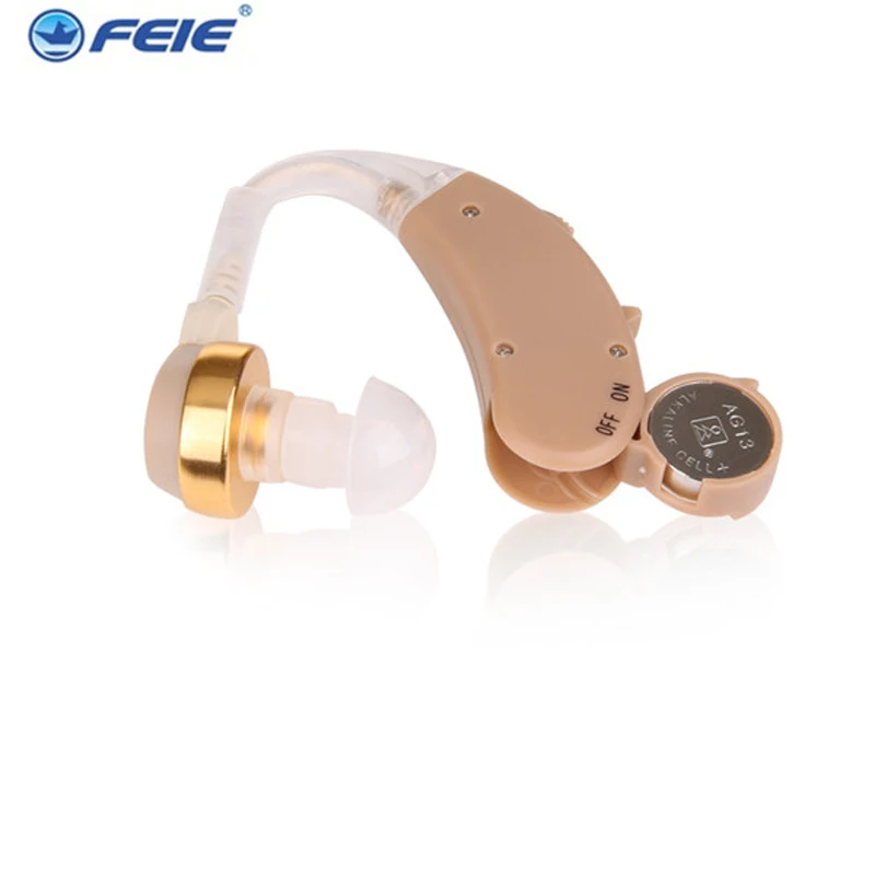 Слуховые аппараты Малый Мини за ухом лучший звук голоса усилитель Регулируемый тон дешевые слуховой аппарат для пожилых людей S-168