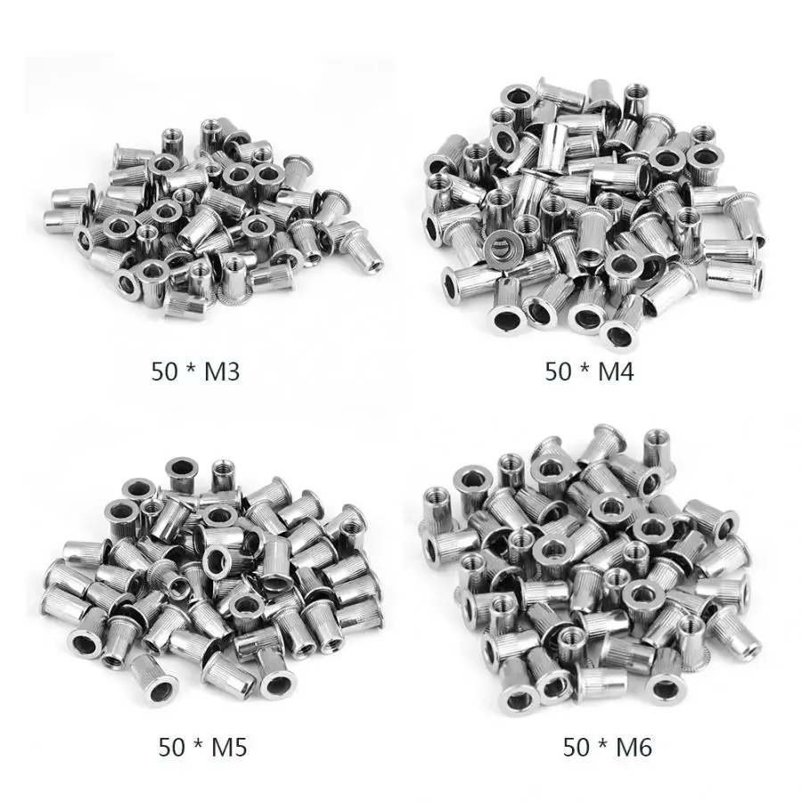 Гайка Резьбовая M3/M4/M5/M6 200 304 шт.|Гайки| |