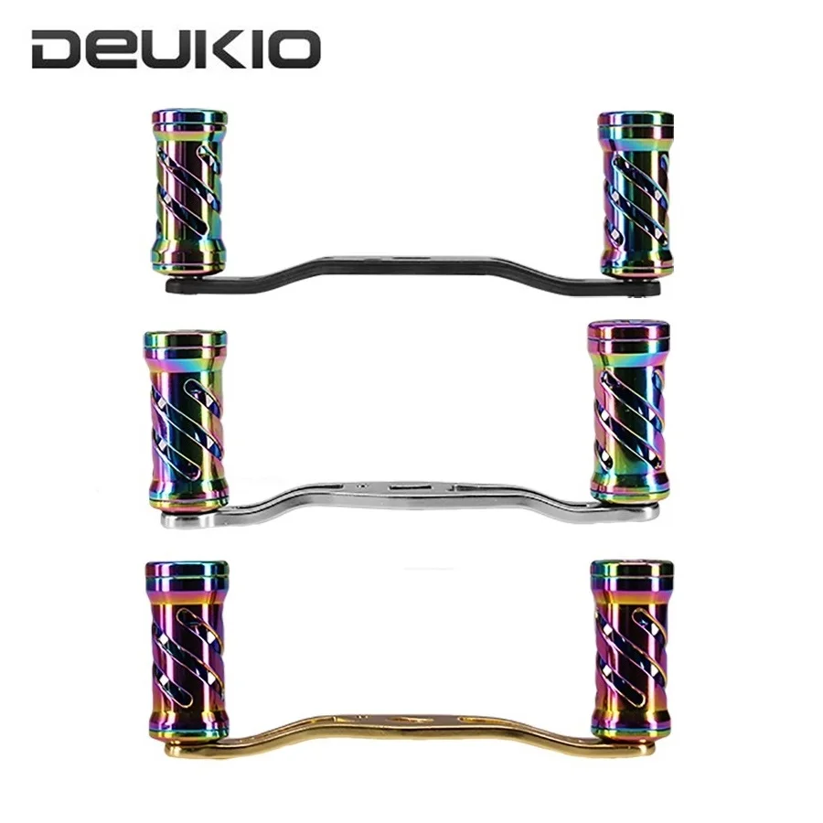 DEUKIO الصيد بكرة مقبض الروك الطعم الصب الغزل عجلة كرنك الروك مع DIY مجددة قبضة المقابض Pesca الصيد بكرة مقبض