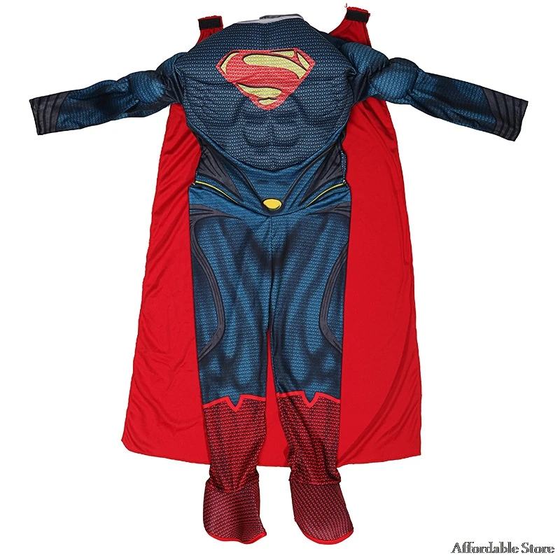 Высокое качество Дети Супермен Карнавальная одежда костюм на Хэллоуин для детей