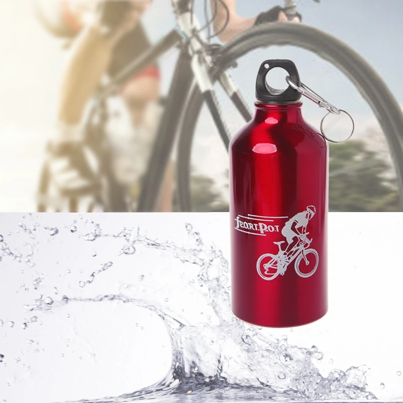 500 مللي المياه زجاجة سبائك الألومنيوم في الهواء الطلق الرياضة الدراجات خفيفة مع مشبك