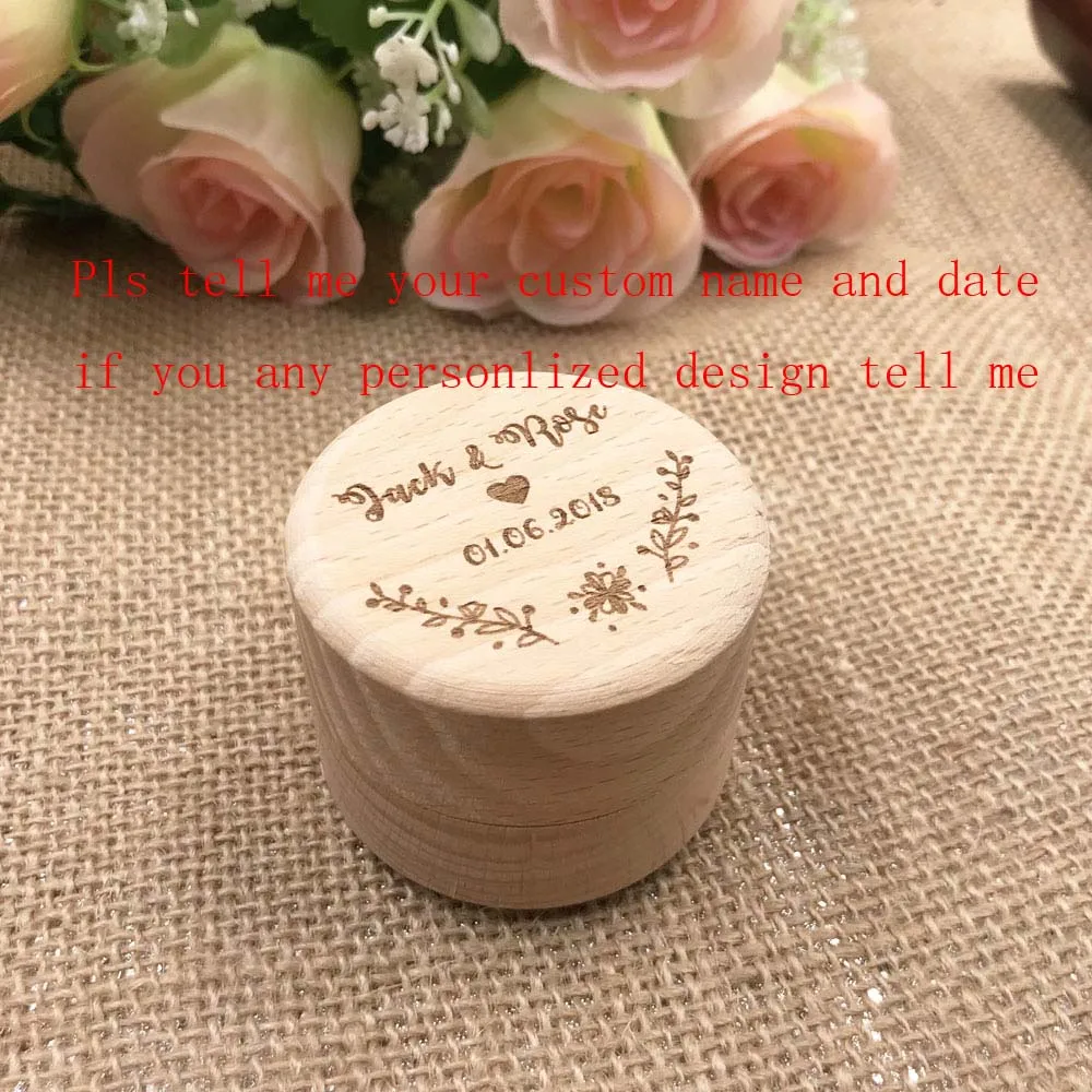 Personalized Wedding  Valentines Engagement Wooden Ring Bearer Box,Custom wedding Ring Box, Customized Wedding Gifts holder box1