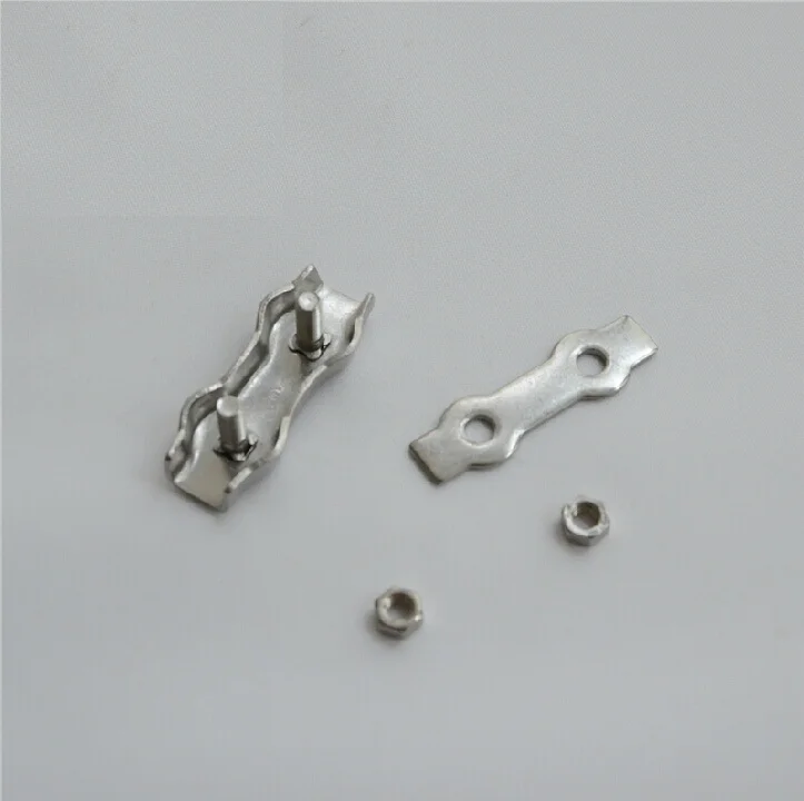 Pack of 10pcs M2 double Clamps Buckle Wire Rope Clip stainless Steel