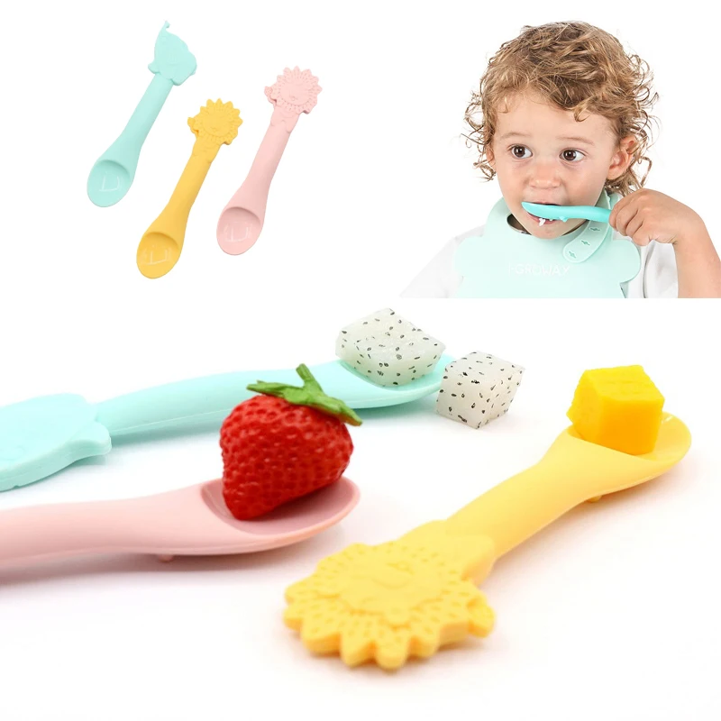 Safety Baby Feeding Spoon Newborn Utensils Flatware Infant Tableware ...