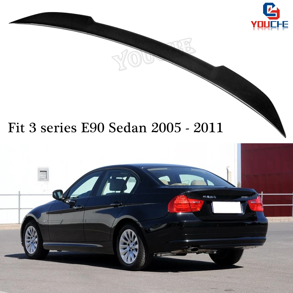 E90 CS Style Carbon Fiber Rear Spoiler Wing for BMW 3 Series E90 4 door