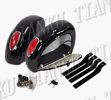 Мотоциклетные жесткие седельные сумки багажник подсветка багажника для Honda Shadow