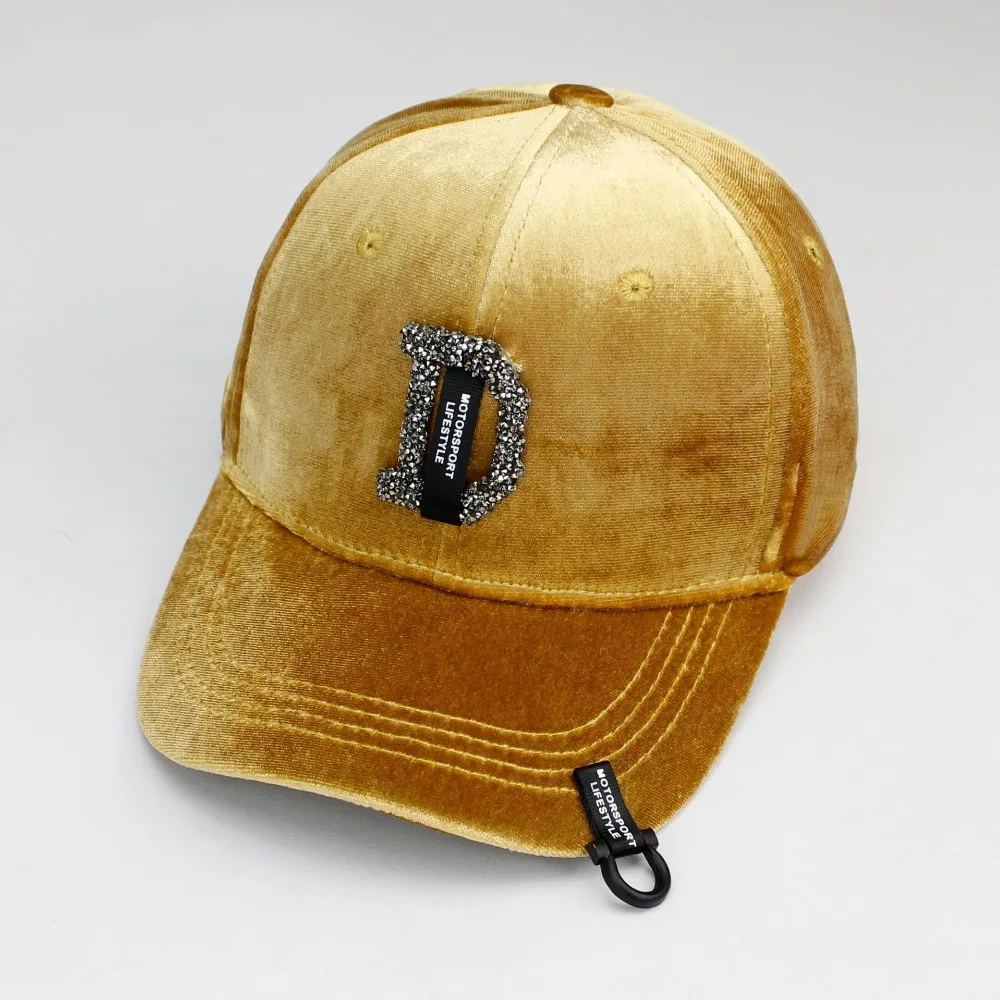Бархатные кепки Snapback модные бейсбольные кепки со стразами D с буквенным принтом для мужчин и женщин весенне-осенняя Брендовая женская уличная Кепка Gorras Bone s