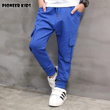 Pioneer Enfants Roupas Infantis Garçons Harem Pantalon Casual Sport Printemps et automne Coton Enfants Adolescents Scolaires Pantalon