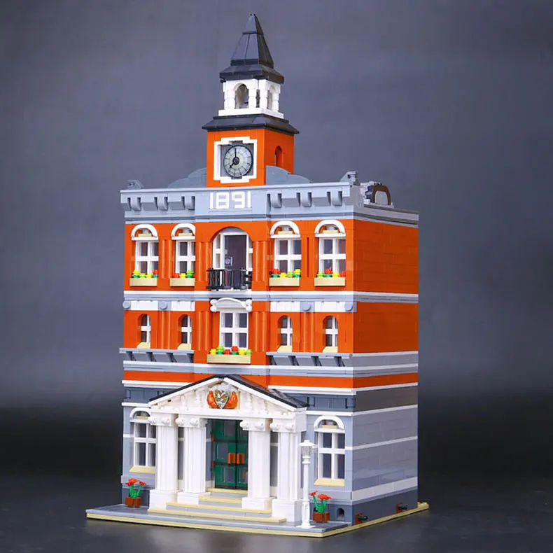 

LEPIN 15003 Street View The town hall Model Building Kits Building Blocks Bricks Gift