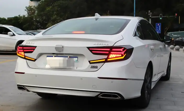 Автомобильный Стайлинг задний фонарь задние фонари для Honda Accord задний фонарь DRL+ Динамический сигнал поворота+ тормоз+ светодиодные фонари заднего хода